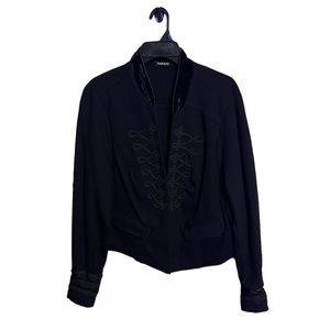 Black Plus Size Military Style Jacket